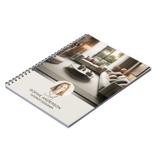 Interieurontwerper Custom Monogram Professional Notitieboek (Linkerzijde)