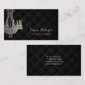 Interieurontwerper Elegant Dark Patroon Visitekaartje (Voorkant / Achterkant)