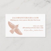 Interieurontwerper Folk Birds Pattern Visitekaartje (Achterkant)