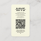 Interieurontwerper Instagram Licht Beige Modern Visitekaartje (Achterkant)