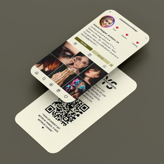 Interieurontwerper Instagram Licht Beige Modern Visitekaartje