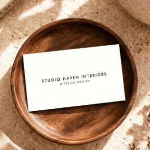 Interieurontwerper Minimalistische Luxe Ivoor Visitekaartje