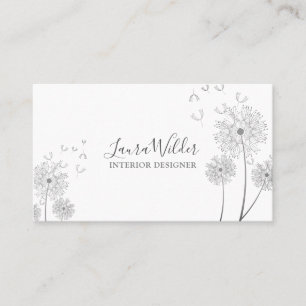 Interieurontwerper Wind Blown Flowers Visitekaartj Visitekaartje