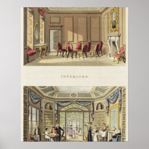 Interieurs: De Oude Cedar Parlor en de Modern Li Poster