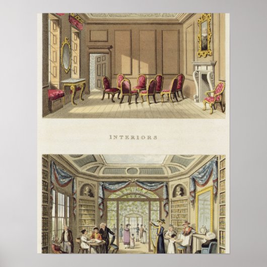 Interieurs: de oude cedar-parlor en de moderne lir poster (Voorkant)