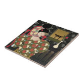 Interieurs Rode Stoel Tegel Tegeltje (Zijkant)