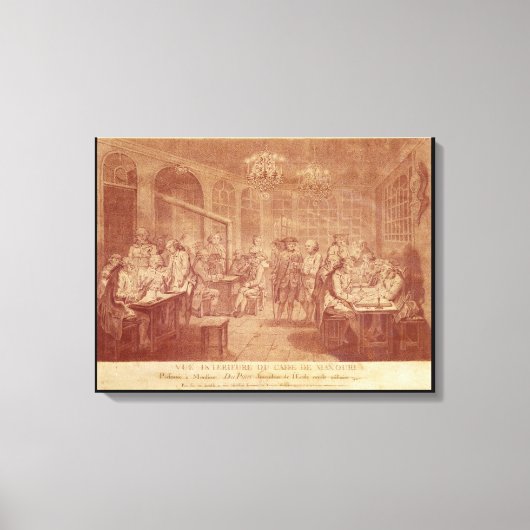 Interior de Cafe Manouri, c.1775 Canvas Afdruk (Voorkant)