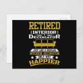 Interior Decorator Retirement Briefkaart (Voorkant / Achterkant)