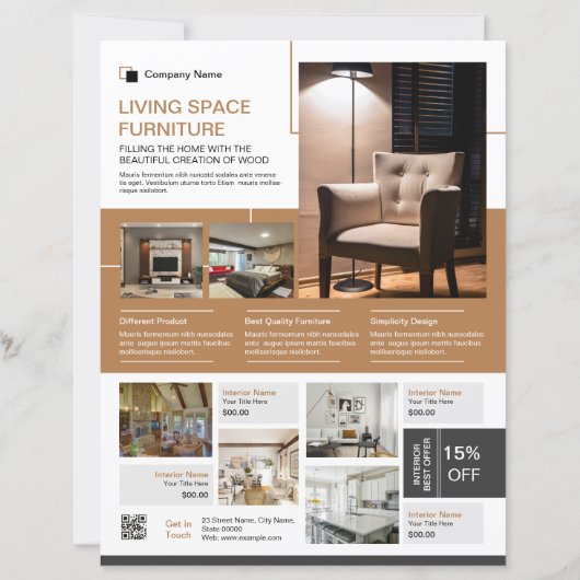 Interior Design Flyer Template | Modern Home Decor (Devant)