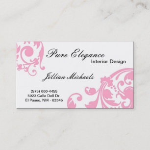 Interior Designer Damask Filigree Visitekaartje