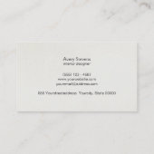 Interior Designer Elegant Gold Scroll Black Visitekaartje (Achterkant)