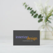 Interior Designer Grey Blue Yellow Visitekaartje (Staand voorkant)