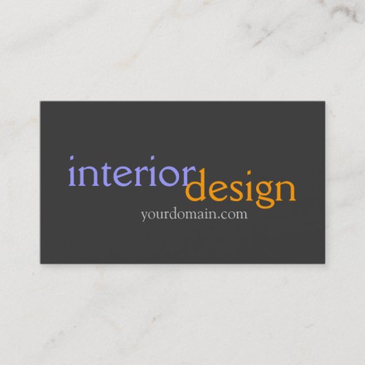 Interior Designer Grey Blue Yellow Visitekaartje (Voorkant)