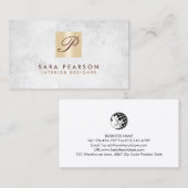 Interior Designer Home Improvement Monogram Visitekaartje (Voorkant / Achterkant)