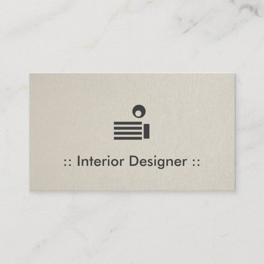 Interior Designer Simple Elegant Professional Visitekaartje (Voorkant)