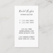 Interior Designer Visitekaartje (Achterkant)