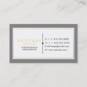 Interior Designer Visitekaartje - Chic Gold (Achterkant)