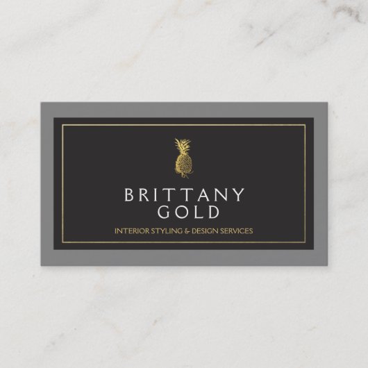 Interior Designer Visitekaartje - Chic Gold (Voorkant)