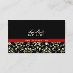Interior Designer Visitekaartje, Damask Visitekaartje
