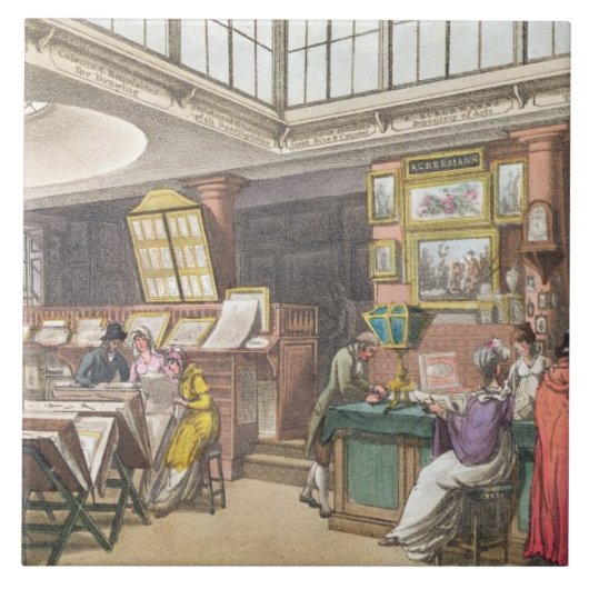 Interior from Ackermann's 'Repository of Arts', Li Tegeltje (Voorkant)