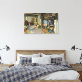 Interior Kitchen Uitzicht van het John Alden House Canvas Afdruk (Insitu (Slaapkamer))