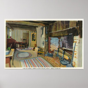 Interior Kitchen Uitzicht van het John Alden House Poster
