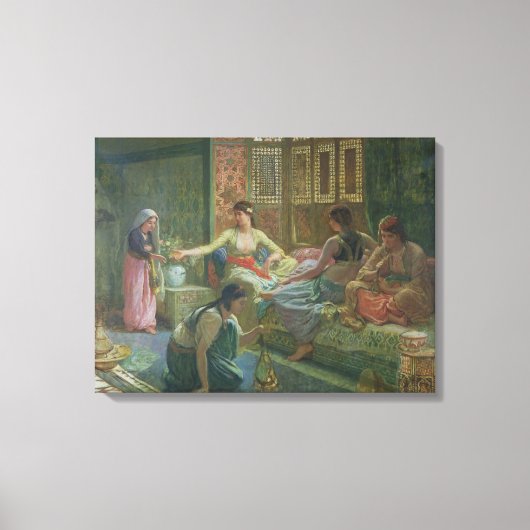 Interior of a Harem, c.1865 Canvas Afdruk (Voorkant)