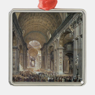 Interior of St. Peter's, Rome, 1867 Metalen Ornament