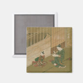 Interior scène, c.1730 magneet (Voorkant / Achterkant)