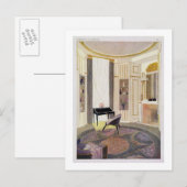 Interior with furniture designed by Ruhlmann, from Briefkaart (Voorkant / Achterkant)