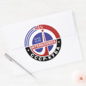 INTERKOSMOS Интеко с м о срSovjetruimteprogramma Ronde Sticker (Envelop)