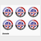 INTERKOSMOS Интеко с м о срSovjetruimteprogramma Ronde Sticker (Vel)