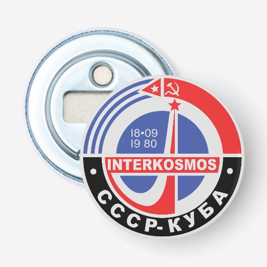 Interkosmos Button Flesopener (Voorkant)