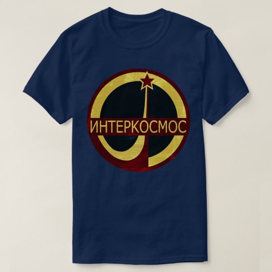 Interkosmos Logo van het Russische Ruimtevaartprog T-shirt (Design voorkant)