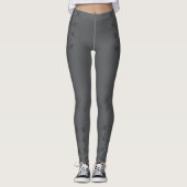 Interlace Pattern - grijs en zwart Leggings (Voorkant)