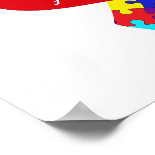 Interlaced Autism Ribbon Poster (Hoek)