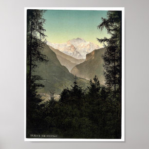 Interlaken, hotels, Bernese Oberland, Zwitserland. Poster
