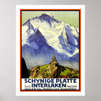 Interlaken Vintage Travel Poster