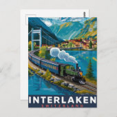 Interlaken Zwitserland Briefkaart (Voorkant / Achterkant)