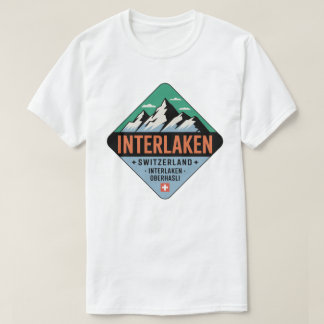 Interlaken Zwitserland Mountain Badge T-shirt