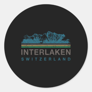 Interlaken Zwitserland Zwitserse Bergbeklimmen Ret Ronde Sticker