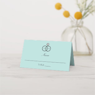 Interlocked Rings Robin's Egg Blue Monogrammed