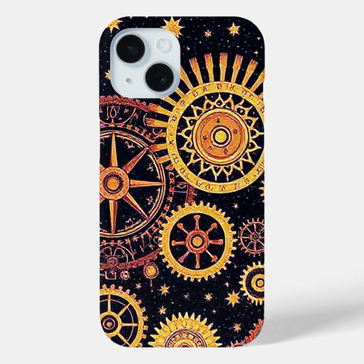 Interlocking gears abstract geometric surface art Case-Mate iPhone case (Achterkant)