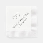 "Interlocking Hearts" Papieren servetten (Voorkant)