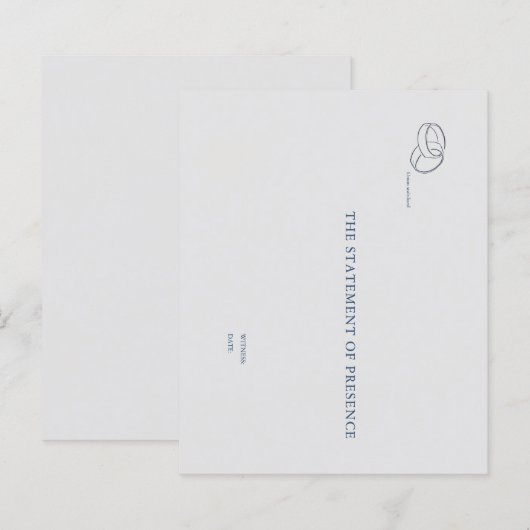 Interlocking Rings- Minimalist Wedding Notecards  (Voorkant / Achterkant)