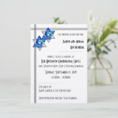 Interlocking sterren van David Wedding Reception Kaart (Staand voorkant)