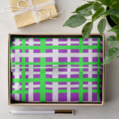 Interlocking Stripes Black Green Paars Tissuepapier (Geschenk)