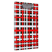 Interlocking Stripes Black White Red Klembord (Rechts)