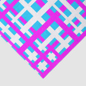 Interlocking Stripes White Pink Light Blue Tissuepapier (Detail)