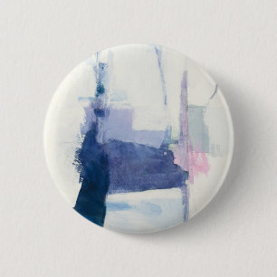 Interlude   Abstract in blauw Ronde Button 5,7 Cm